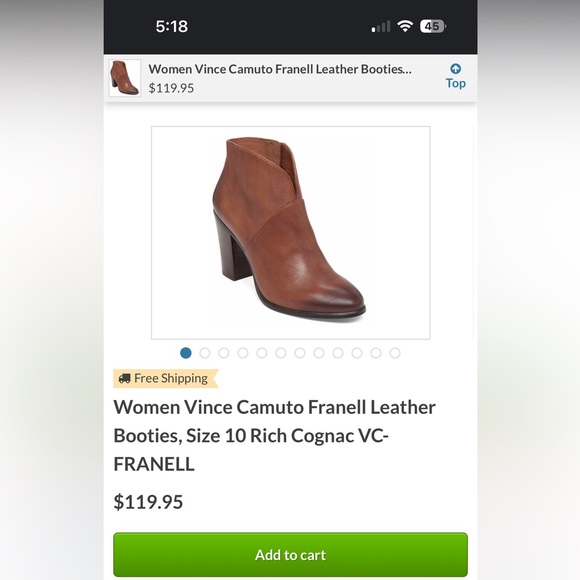 Size 7.5 Vince Camuto booties - Picture 2 of 3